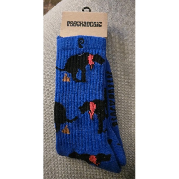 Psockadelic Other - NWT Psockadelic Warish Crew Funny Socks Black Lab Dog Gift For Dog Lovers OSFO
